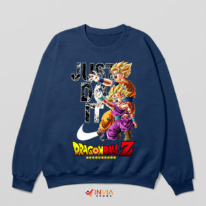 Saiyan Way Goku and Gohan Nike Do It Navy Sweatshirt