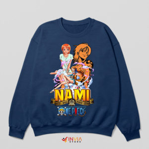 Set Sail with Nami One Piece Navy Sweatshirt