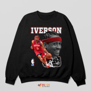 Sixers Swag Allen Iverson Artistry Black Sweatshirt