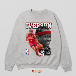 Sixers Swag Allen Iverson Artistry Sport Grey Sweatshirt