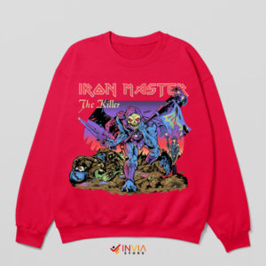 Skeletor Strikes with Iron Maiden Red Sweatshirt