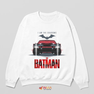 Sleek and Stylish The Batman's Batmobile White Sweatshirt