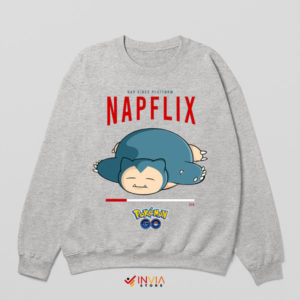 Sleepy Pokémon Snorlax's Napflix Sport Grey Sweatshirt