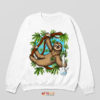 Sloth Hanging from Tree with Weed Sweatshirt