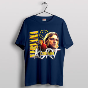 Smashing the Past Cobain Nirvana Navy T-Shirt