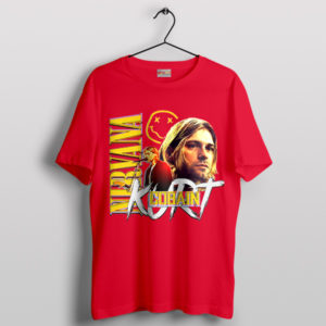 Smashing the Past Cobain Nirvana Red T-Shirt