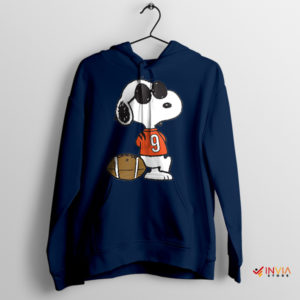 Snoopy's Touchdown Pass Joe Burrow Navy Hoodie