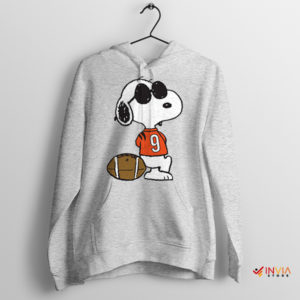 Snoopy's Touchdown Pass Joe Burrow Sport Grey Hoodie