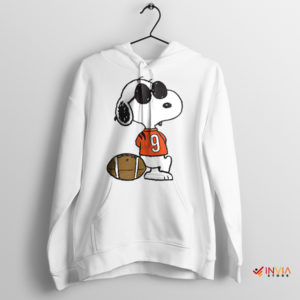 Snoopy's Touchdown Pass Joe Burrow White Hoodie