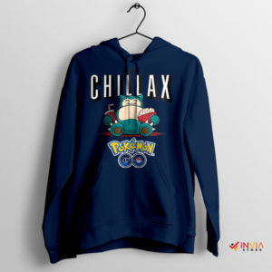 Snorlax Style Just Want to Chillax Navy Hoodie