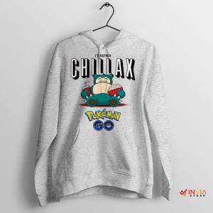 Snorlax Style Just Want to Chillax Sport Grey Hoodie