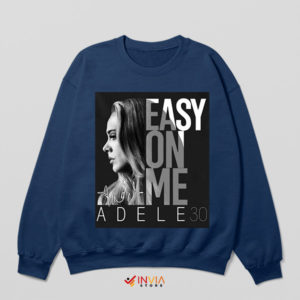 Soulful Adele Easy On Me Cover Art Navy Sweatshirt