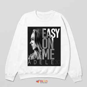 Soulful Adele Easy On Me Cover Art White Sweatshirt