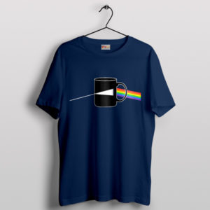 Space Rock Coffee Pink Floyd Moon Navy T-Shirt