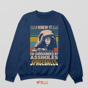 Spaceballs Nostalgia Dark Helmet Retro Navy Sweatshirt