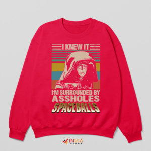 Spaceballs Nostalgia Dark Helmet Retro Red Sweatshirt