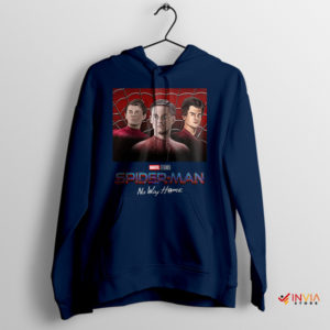 Spidey Trio Peter Parkers No Way Home Navy Hoodie