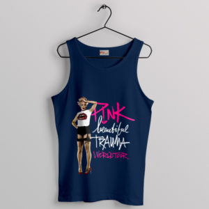 Spirit of Beautiful Trauma Tour Merch Navy Tank Top