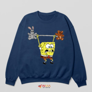 SpongeBob Muscle Beach Workout Navy Sweatshirt