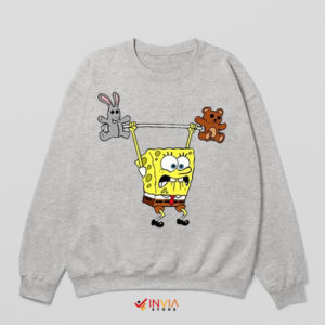 SpongeBob Muscle Beach Workout Sport Grey Sweatshirt