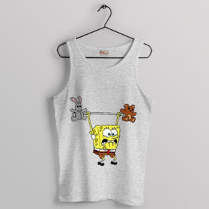 SpongeBob's Gains Journey Weightlifting Sport Grey Tank Top