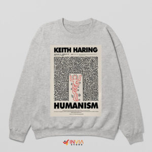 Springtime Harmony Keith Haring Art Sport Grey Sweatshirt