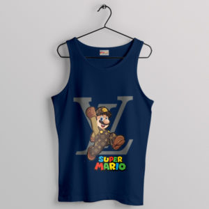 Sprint into Retro Gaming Mario Bros Navy Tank Top