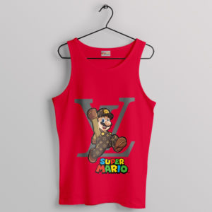 Sprint into Retro Gaming Mario Bros Red Tank Top