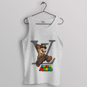 Sprint into Retro Gaming Mario Bros Sport Grey Tank Top