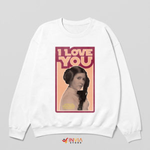 Star Wars Princess Leia I Love You White Sweatshirt