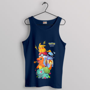 Starter Pokemon Go Characters Selection Navy Tank Top