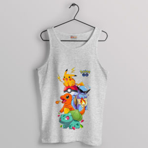 Starter Pokemon Go Characters Selection Sport Grey Tank Top