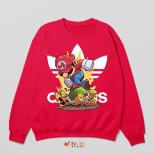 Step Back in Time Mario Bros Action Red Sweatshirt