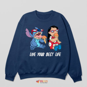 Stitch's Guide to Living Your Best Life Navy Sweatshirt