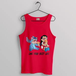 Stitch's Inspiration Live Your Best Life Red Tank Top