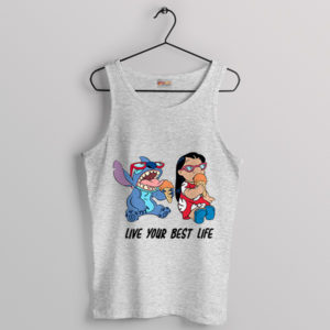 Stitch's Inspiration Live Your Best Life Sport Grey Tank Top