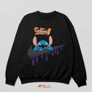 Stitch's Swoosh Masterpiece Nike Black Sweatshirt