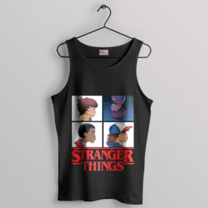 Stranger Things x Demon Days Mashup Black Tank Top