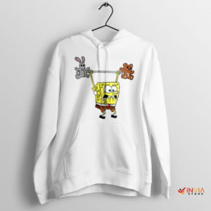 Stronger Than Krabby SpongeBob Weightlifting Hoodie