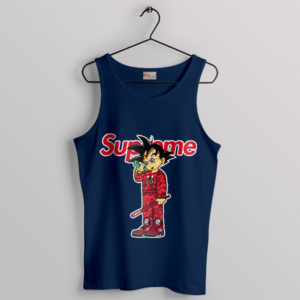 Style Fashion Goku Super Saiyan Tribute Navy Tank Top