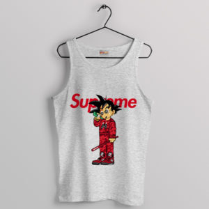 Style Fashion Goku Super Saiyan Tribute Sport Grey Tank Top