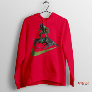 Swooshed Nike Art by Green Goblin Red Hoodie