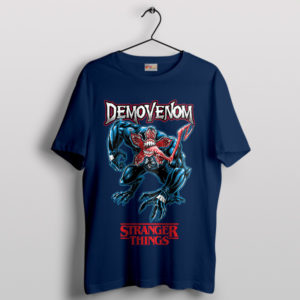 Symbiotic Nightmare Demogorgon x Venom Navy T-Shirt