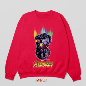 Thanos' Universe-Bending Gauntlet Red Sweatshirt