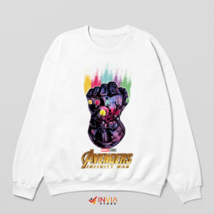 Thanos' Universe-Bending Gauntlet White Sweatshirt