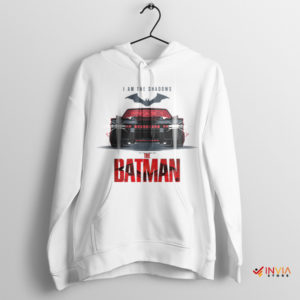 The Dark Knight's Wheels Batmobile White Hoodie