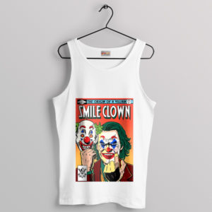 The Dark with Joker's Smile Clown White Tank Top