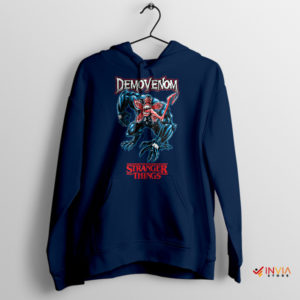 The Demogorgon's Venomous Side Navy Hoodie