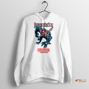 The Demogorgon's Venomous Side White Hoodie