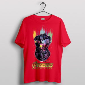 The Gauntlet's Might Thanos Power Red T-Shirt